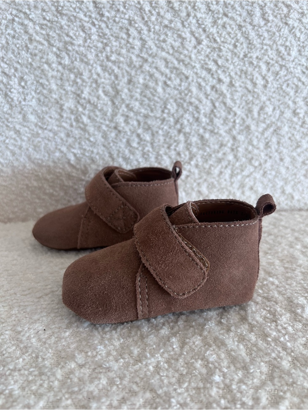 Cole Haan‎ Baby Brown Mini Paul Strap Suede Leather Booties Crib Shoes Size 2